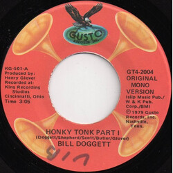 Bill Doggett Honky Tonk USED VINYL 7INCH 45 RPM SINGLE REISSUE MONO