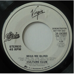 Culture Club Miss Me Blind USED VINYL 7INCH 45 RPM SINGLE PROMO