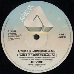 Device (3) What Is Sadness USED VINYL 12INCH 45 RPM