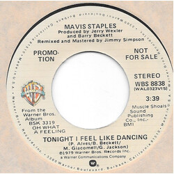 Mavis Staples Tonight I Feel Like Dancing USED VINYL 7INCH 45 RPM PROMO