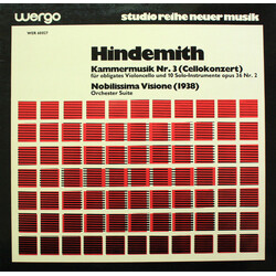 Paul Hindemith Kammermusik Nr. 3 (Cellokonzert) / Nobilissima Visione Vinyl LP USED