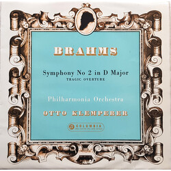 Johannes Brahms / Philharmonia Orchestra / Otto Klemperer Symphony No 2 In D Major / Tragic Overture Vinyl LP USED