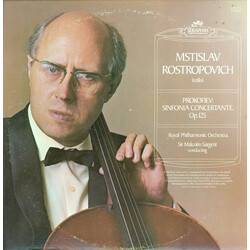 Mstislav Rostropovich / Sir Malcolm Sargent / The Royal Philharmonic Orchestra / Sergei Prokofiev Sinfonia Concertante, Op. 125 Vinyl LP USED