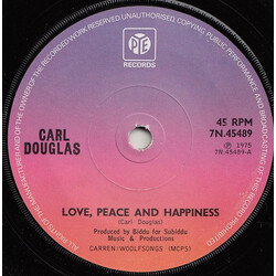 Carl Douglas Love, Peace And Happiness USED VINYL 7INCH 45 RPM SINGLE