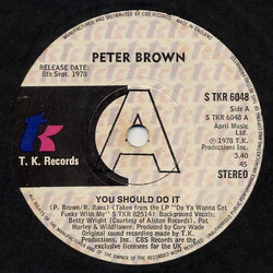 Peter Brown (2) You Should Do It USED VINYL 7INCH SINGLE PROMO 45 RPM