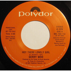 Gerry Woo (2) Hey There Lonely Girl USED VINYL 7INCH 45 RPM PROMO