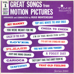 Hugo Montenegro Great Songs From Motion Pictures (Vol. 1) (1927-1937) Vinyl LP USED
