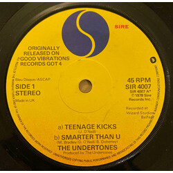 The Undertones Teenage Kicks USED VINYL 7INCH 45 RPM EP REISSUE