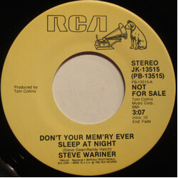 Steve Wariner Don't Your Mem'ry Ever Sleep At Night USED VINYL 7INCH 45 RPM PROMO