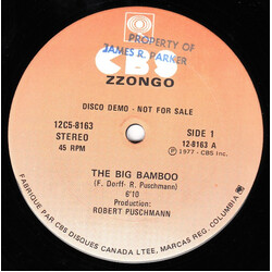 Zzongo The Big Bamboo USED VINYL 12INCH PROMO 45 RPM