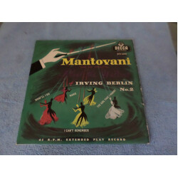 Mantovani And His Orchestra Mantovani Plays The Waltzes Of Irving Berlin No.2 USED VINYL 7INCH 45 RPM EP