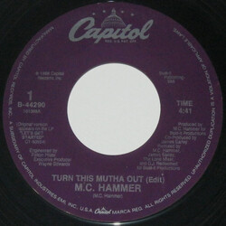 MC Hammer Turn This Mutha Out VINYL 7" USED