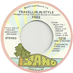 Free Travellin In Style / Come Together In The Morning USED VINYL 7INCH