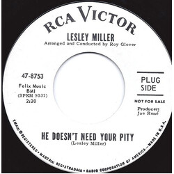 Lesley Miller He Doesn't Need Your Pity / I'm Going Back To My First Love USED VINYL 7INCH SINGLE PROMO