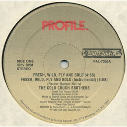 Cold Crush Brothers Fresh, Wild, Fly And Bold USED VINYL 12INCH 33 S RPM SINGLE STEREO