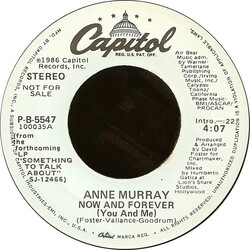 Anne Murray Now And Forever (You And Me) USED VINYL 7INCH 45 RPM PROMO