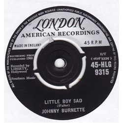 Johnny Burnette Little Boy Sad Vinyl 7" USED