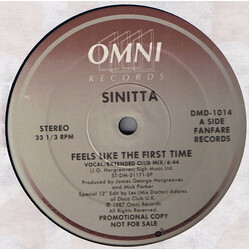 Sinitta Feels Like The First Time USED VINYL 12INCH 33 S RPM PROMO