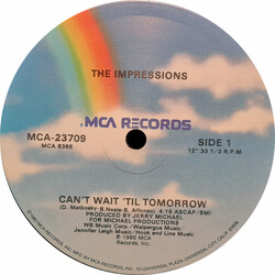 The Impressions Can't Wait 'Til Tomorrow / Love Workin' On Me USED VINYL 12INCH 33 S RPM