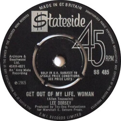 Lee Dorsey Get Out Of My Life, Woman USED VINYL 7INCH 45 RPM SINGLE