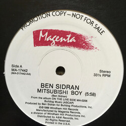 Ben Sidran Mitsubishi Boy USED VINYL 12INCH 33 S RPM SINGLE PROMO STEREO