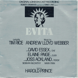 "Evita" Original London Cast / Robert Stigwood / David Land / Tim Rice / Andrew Lloyd Webber Evita (Original London Cast Recording) Vinyl LP USED