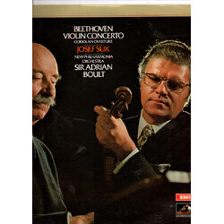Ludwig van Beethoven / Josef Suk / New Philharmonia Orchestra / Sir Adrian Boult Violin Concerto, Coriolan Overture Vinyl LP USED