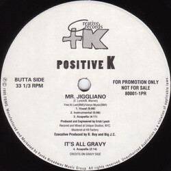 Positive K Mr. Jiggliano / It's All Gravy USED VINYL 12INCH PROMO