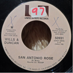 Bob Wills & Tommy Duncan San Antonio Rose USED VINYL 7INCH 45 RPM SINGLE PROMO