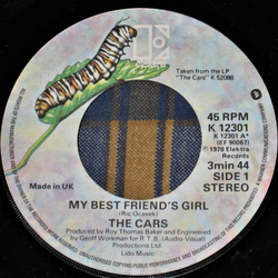 The Cars My Best Friend's Girl Vinyl 7" USED