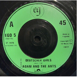 Adam And The Ants Deutscher Girls USED VINYL 7INCH 45 RPM SINGLE