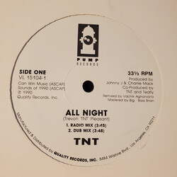 TNT (16) All Night USED VINYL 12INCH 33 S RPM