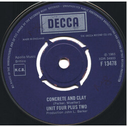 Unit Four Plus Two Concrete And Clay USED VINYL 7INCH 45 RPM REPRESS