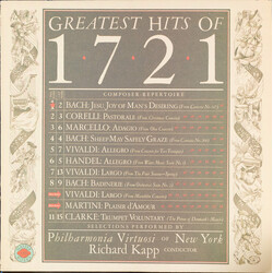 Philharmonia Virtuosi / Richard Kapp Greatest Hits Of 1721 Vinyl LP USED