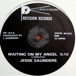 Jesse Saunders Waiting On My Angel USED VINYL 12INCH 33 S RPM