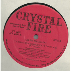 Allen Toussaint It's Time For A Change (Lets Do It) USED VINYL 12INCH 33 S RPM SINGLE PROMO