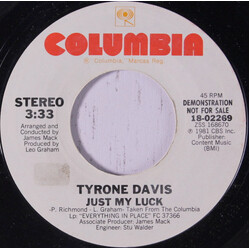 Tyrone Davis Just My Luck VINYL 7" USED