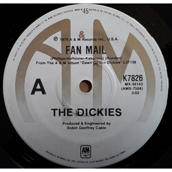 The Dickies Fan Mail USED VINYL 7INCH