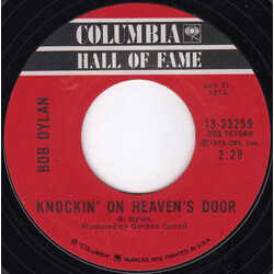Bob Dylan Knockin' On Heaven's Door / A Fool Such As I USED VINYL 7INCH 45 RPM STYRENE
