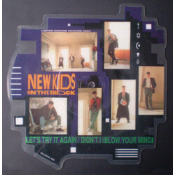 New Kids On The Block Let's Try It Again / Didn't I (Blow Your Mind) USED VINYL 7INCH LIMITED EDITION PICTURE DISC SHAPE 45 RPM STEREO