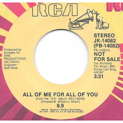 9.9 All Of Me For All Of You USED VINYL 7INCH 45 RPM PROMO
