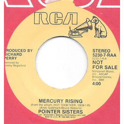 Pointer Sisters Mercury Rising USED VINYL 7INCH 45 RPM SINGLE PROMO
