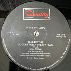 West Phillips (I'm Just A) Sucker For A Pretty Face USED VINYL 12INCH 33 S RPM