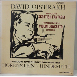 David Oistrach / Max Bruch / Paul Hindemith / The London Symphony Orchestra / Jascha Horenstein Scottish Fantasia / Violin Concerto Vinyl LP USED