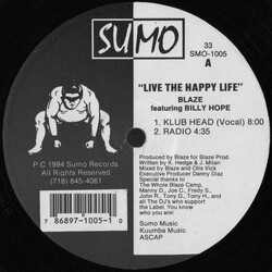 Blaze / Billy Hope Live The Happy Life USED VINYL 12INCH 33 S RPM