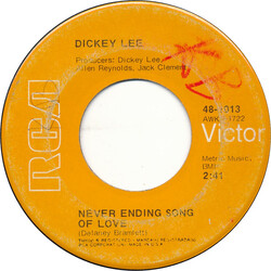 Dickey Lee Never Ending Song Of Love USED VINYL 7INCH 45 RPM SINGLE