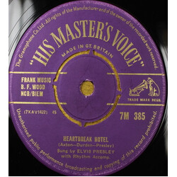 Elvis Presley Heartbreak Hotel USED VINYL 7INCH SINGLE