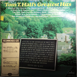 Tom T. Hall Tom T. Hall's Greatest Hits Vinyl LP USED