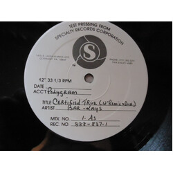 Bar-Kays Certified True USED VINYL 12INCH 33 S RPM TEST PRESSING