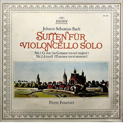 Johann Sebastian Bach / Pierre Fournier Suiten Für Violoncello Solo (Nr. 1 G-dur / Nr. 2 D-moll) Vinyl LP USED